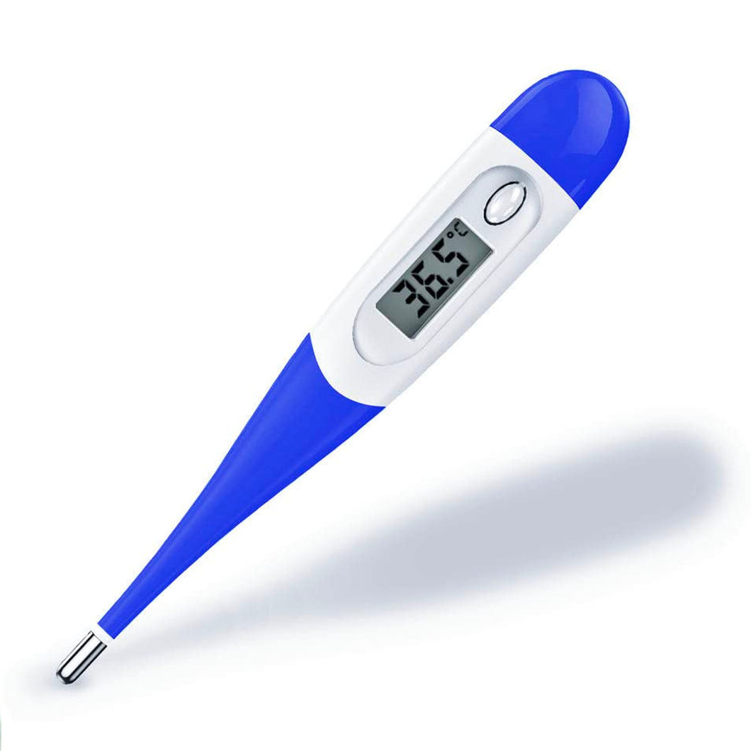 Accurate Digital Oral Thermometer - Rectal and Underarm Temperature Measurement for Fever Monitoring (Blue)