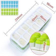 Load image into Gallery viewer, 4 Pack Silicone stackable Ice Cube Trays - (White+Pink)
