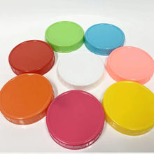 Load image into Gallery viewer, Mason Jar Lids - Compatible with Ball, Kerr, and Other Brands - Vibrant Colored Plastic Caps for Canning and Storage Jars - Airtight and Spill-Proof - Pack of 8 (Small/Regular - 2.75in)
