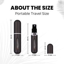 Load image into Gallery viewer, Portable Mini Refillable Perfume/Cologne Atomizer Bottle - great for travel, parties and events - Travel &amp; toiletry accessory great for both men and women - 5ml/0.2oz (Pack of 2 - Gold)
