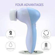 Load image into Gallery viewer, Facial Cleansing Brush - Facial Scrubber for Skin Cleansing, Exfoliating, and Massaging (Blue)
