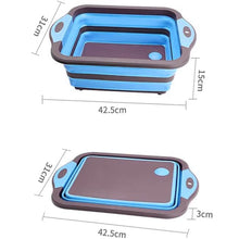 Load image into Gallery viewer, Collapsible Cutting Board - Portable Multi-Purpose Dish Tub (Blue)
