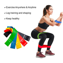 Load image into Gallery viewer, Resistance Bands - 5 Exercise Workout Levels for Home Gym Long Exercise Workout – Essential Fitness Equipment for Training, Yoga (Multicolor)
