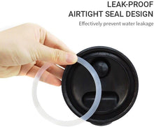 Load image into Gallery viewer, 2 Pack Wide Mouth Flip Cap Mason Jar Lids for Mason Jars - Airtight Sealing, Leak-Proof Design, and Convenient Pouring Spout (Jars Sold Separately) (Blue Black)

