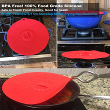 Load image into Gallery viewer, Set of 5 Silicone Lids - Includes 5 Sizes(XS, S, M, L, XL) BPA-Free (Red)
