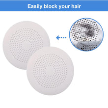 Load image into Gallery viewer, Hair Catcher Round Silicone Hair Stopper with Suction Cup - Pack of 2 (White)
