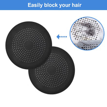 Load image into Gallery viewer, Hair Catcher Round Silicone Hair Stopper with Suction Cup - Pack of 2 (Black)
