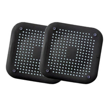 Load image into Gallery viewer, Shower Drain Hair Catcher - 6.57x5.98- inch Square Drain with Suction Cups - 2 Pack (Black)
