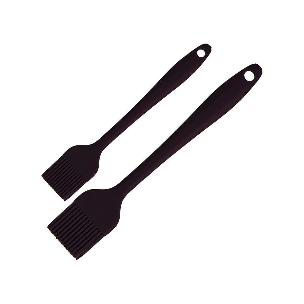 2-Piece Silicone Basting Pastry Brush - 8.3' (Small) & 10.4' (Large) - Black