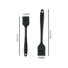 Load image into Gallery viewer, 2-Piece Silicone Basting Pastry Brush - 8.3&#39; (Small) &amp; 10.4&#39; (Large) - Black
