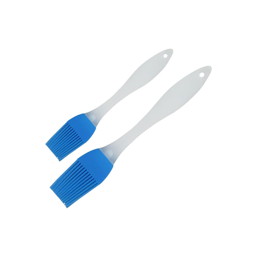 2-Piece Silicone Pastry Brush Set - 6.5' (Small) & 8.1' (Medium) - Blue