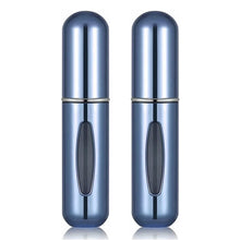 Load image into Gallery viewer, Portable Mini Refillable Perfume/Cologne Atomizer Bottle - great for travel, parties and events - Travel &amp; toiletry accessory great for both men and women - 5ml/0.2oz (Pack of 2 - Blue)
