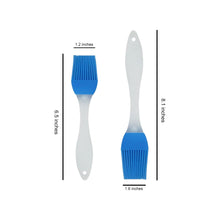 Load image into Gallery viewer, 2-Piece Silicone Pastry Brush Set - 6.5&#39; (Small) &amp; 8.1&#39; (Medium) - Blue
