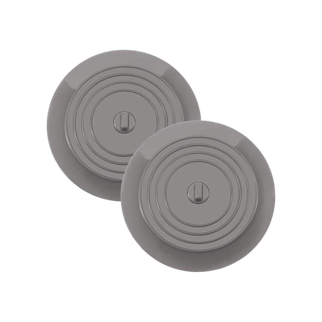 Set of 2 Silicone Tub Stoppers - 5.9 Inches Sink Stoppers (Grey)