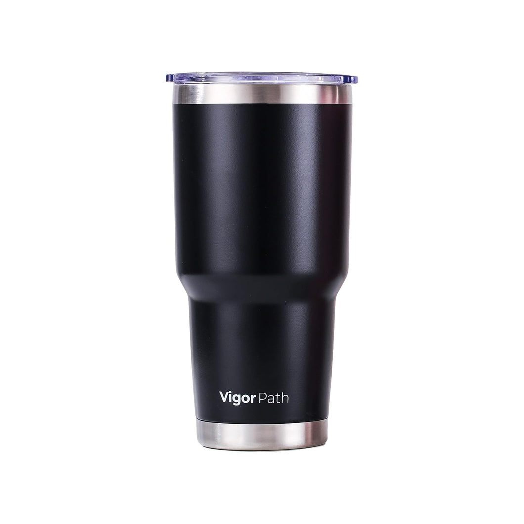 Insulated Tumbler Cup with Slide Lid - 30oz (Black)