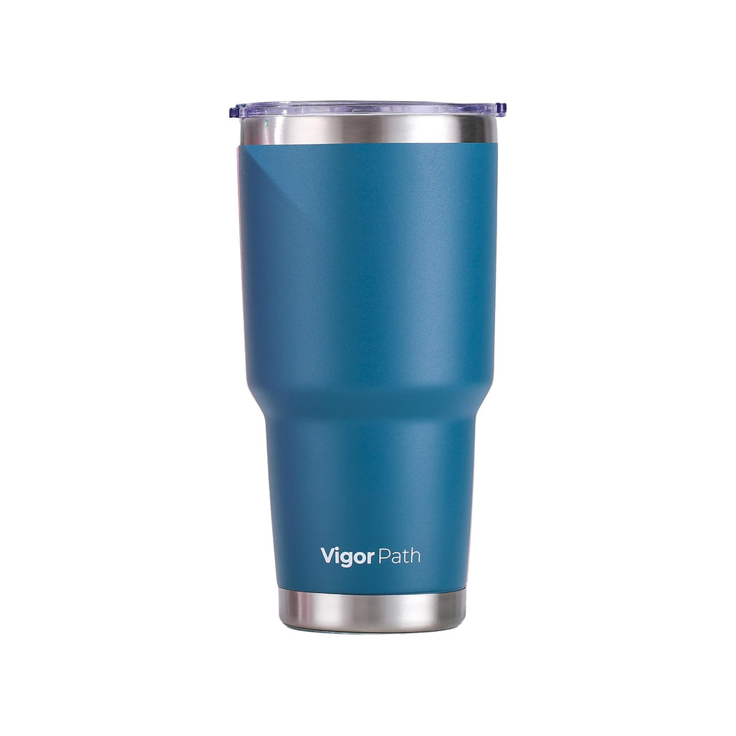 Insulated Tumbler Cup with Slide Lid - 30oz (Dark Blue)