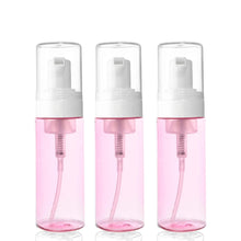 Load image into Gallery viewer, 3-Pack Travel-Sized Foaming Pump Bottles - 100ml/3.3oz (Pink)
