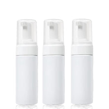 Load image into Gallery viewer, 3-Pack Travel-Sized Foaming Pump Bottles - 100ml/3.3oz (White)
