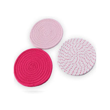 Load image into Gallery viewer, 100% Cotton Thread Weave Potholders and Trivets - Stylish Coasters, Hot Pads, Hot Mats, Spoon Rest (Set of 3) - Pink
