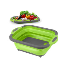 Load image into Gallery viewer, Collapsible Cutting Board - Portable Multi-Purpose Dish Tub (Green)
