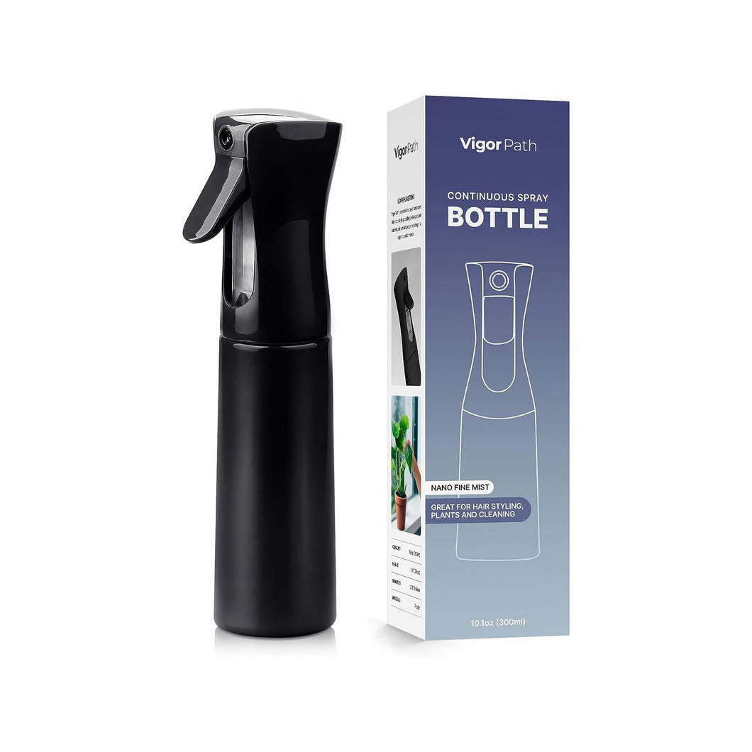 Continuous Spray Bottle with Ultra Fine Mist - Black
