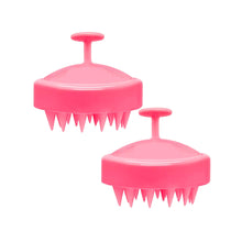 Load image into Gallery viewer, 2 Pack Hair Scalp Massager Shampoo Brush with Soft Silicone Bristles for Removing Dandruff, Waterproof Hair Scrubber for Wet &amp; Dry Hair, Ideal for Men &amp; Women (Pink)
