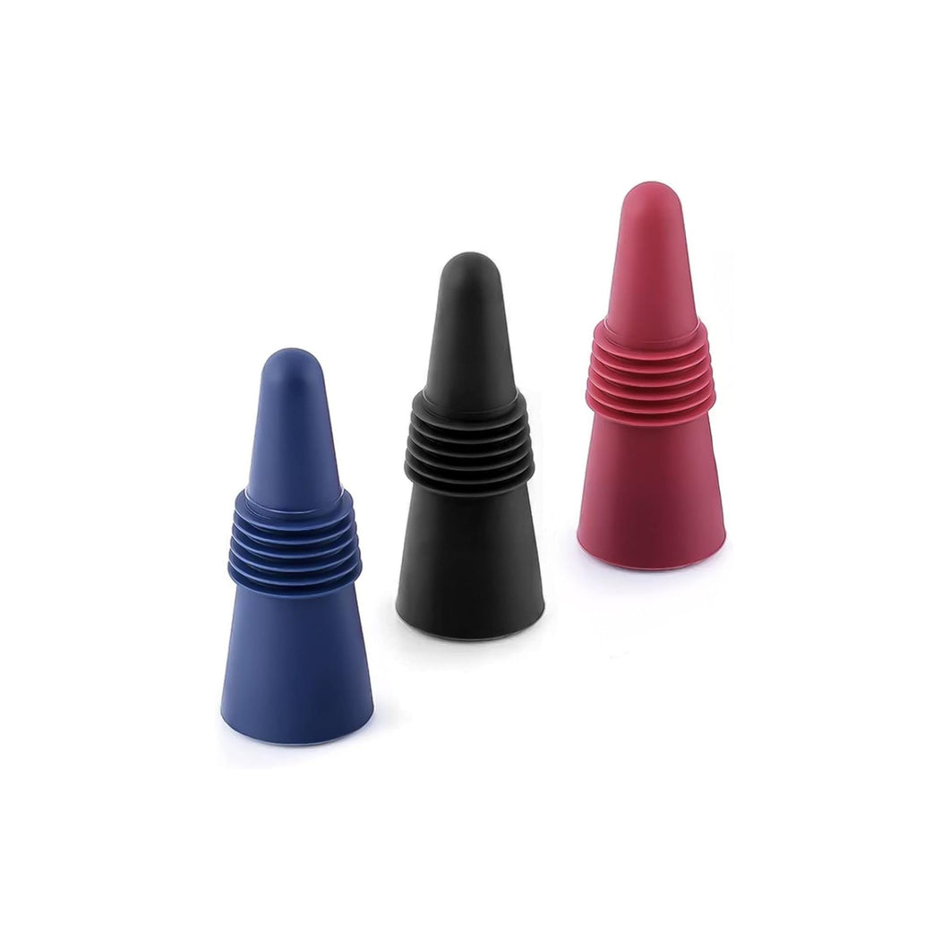 Wine Stoppers for Wine Bottles, Silicone Reusable Wine (Variety)