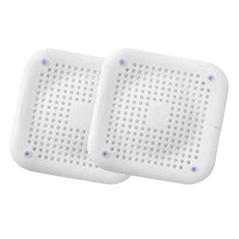 Load image into Gallery viewer, Shower Drain Hair Catcher - 6.57x5.98- inch Square Drain with Suction Cups - 2 Pack (White)
