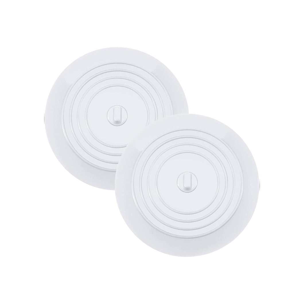 Set of 2 Silicone Tub Stoppers - 5.9 Inches Sink Stoppers (White)